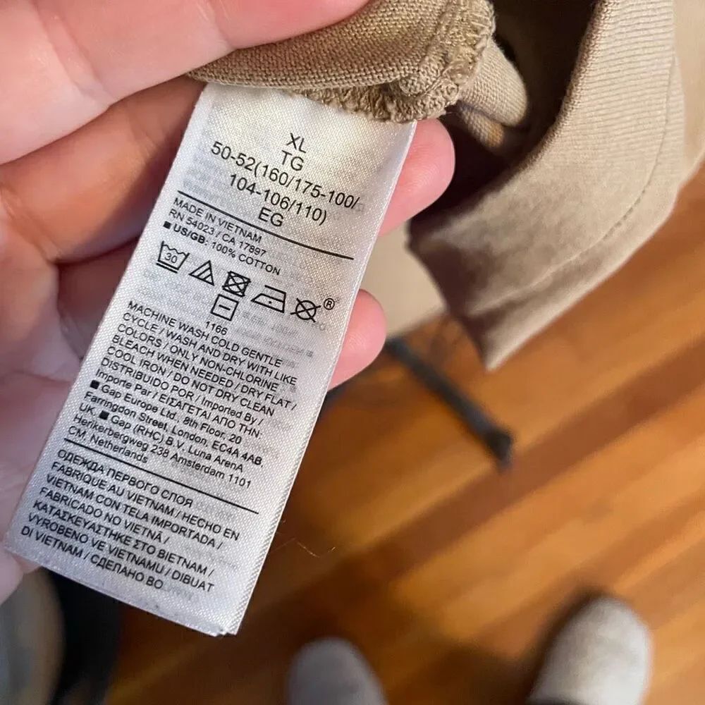 BANANA REPUBLIC | tan muscle t crewneck light sweatshirt XL - Picture 5 of 7